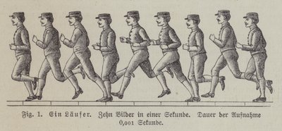 Dieci immagini di un uomo che corre scattate in un secondo da German School