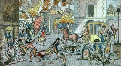 Terribili atrocità commesse a Parigi, 10 agosto 1792 da German School