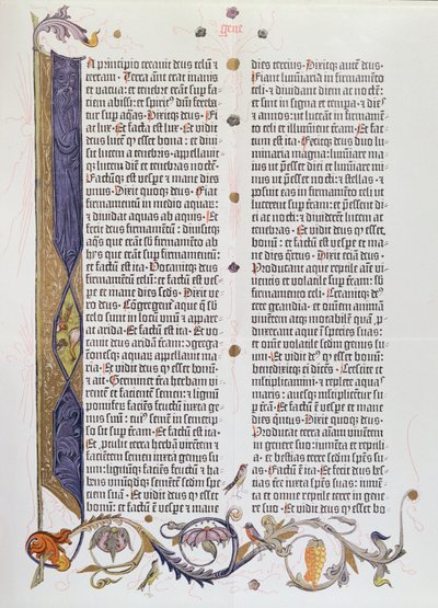 La Bibbia a 36 linee, stampata da Gutenberg da German School