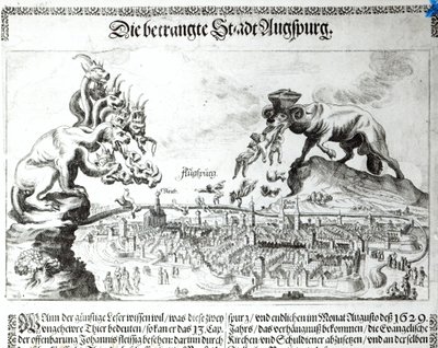 La città di Augusta costretta ad accettare la dominazione cattolica nel 1629 da German School