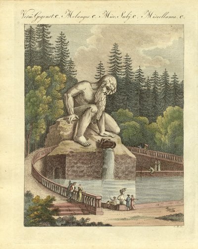 Il Colosso nel giardino del Palazzo Pratolino vicino a Firenze da German School