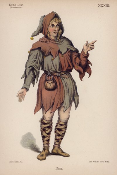 Il Matto, da Re Lear di Shakespeare da German School