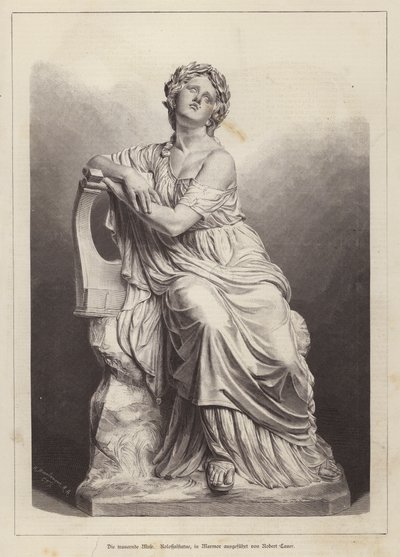 La Musa Addolorata, statua in marmo dello scultore tedesco Robert Cauer il Vecchio da German School