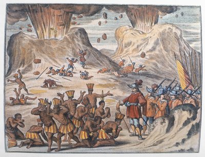 Il viaggio di Cortes a Tenochtitlan nel 1521 da German School