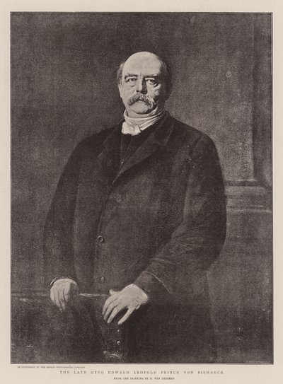 Il defunto Otto Edward Leopold Principe von Bismarck (litografia) da German School