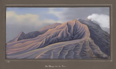 Il lato nord del Merapi visto da 4686 piedi, novembre 1836, pl.VII da Topographischer und Naturwissenschaftlicher Atlas zur Reise durch Java, di Dr. Fr. Junghuhn, Magdeburgo, 1845 da German School