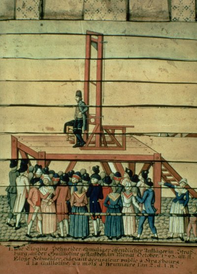 Il terrore - Jean Georges Schneider (1756-94) e la ghigliottina da German School