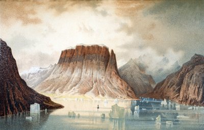 Il Monte Teufelschloss (Castello del Diavolo) nel Fiordo di Kejser Franz Joseph da German School