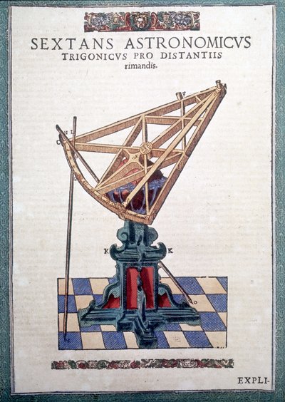 Il sestante astronomico in "Astronomiae instituatae machanicia" di Tycho Brahe (1546 - 1601), Wandsbeck da German School