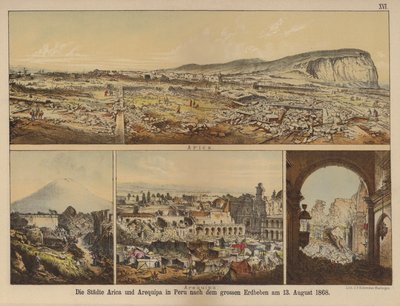 Le città di Arica e Arequipa in Perù dopo il grande terremoto del 13 agosto 1868 da German School