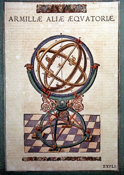 La sfera armillare equatoriale in 