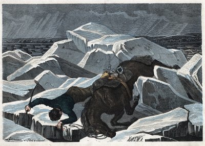 La caduta del conte Sandor e del suo cavallo sul ghiaccio rotto del Danubio. In 
