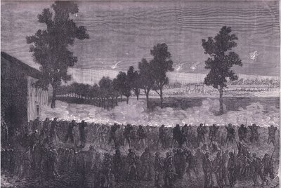 La sortita di Cachan, Cassells History of the War between France and Germany pubblicato da Cassell and Company Limited, c.1890 (litografia) da German School