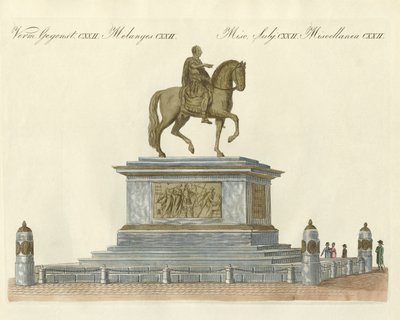La statua di Giuseppe II davanti al castello dell