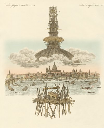La struttura sulla cima della cattedrale di St. Paul per il panorama di Londra da German School