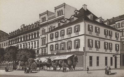 Teatro Cafe, Goldner Schild (litografia) da German School