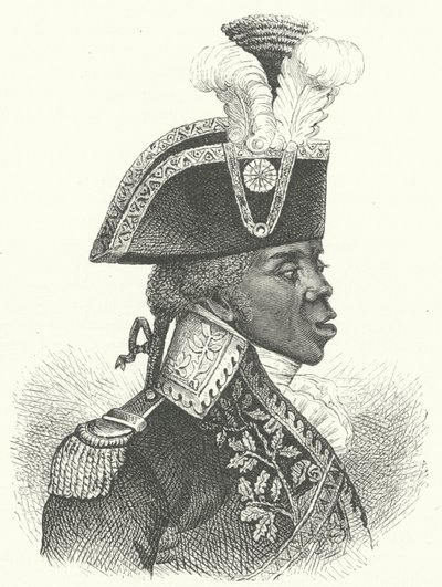 Toussaint Louverture, leader della rivoluzione haitiana (incisione) da German School