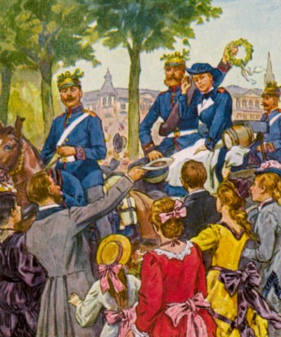 Ritorno delle truppe da German School