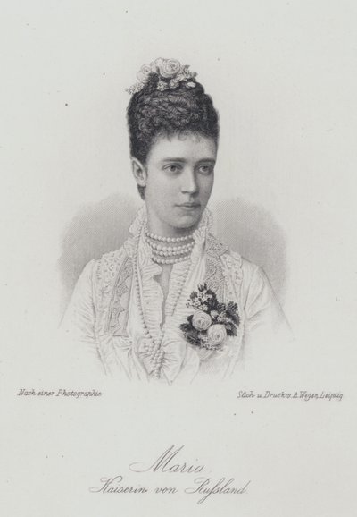 Zarina Maria Feodorovna, consorte dello zar Alessandro III di Russia da German School