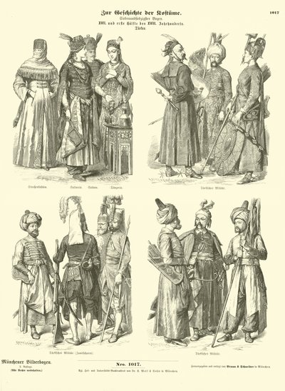 Costumi turchi, XVII e prima metà del XVIII secolo da German School