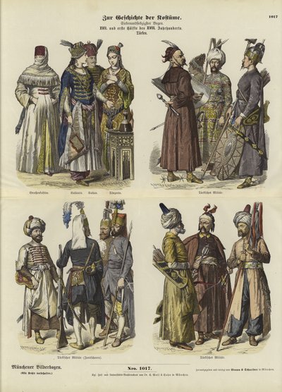 Costumi turchi, XVII e prima metà del XVIII secolo da German School