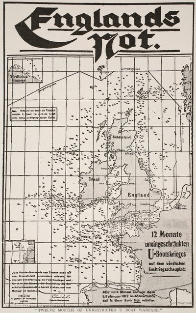 Dodici mesi di guerra sottomarina illimitata, 1917-19 da German School