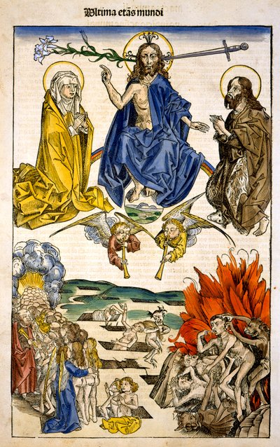 Ultima etas Mundi (Il Giudizio Universale) da Liber Chronicarum di Hartmann Schedel, 1493 da German School