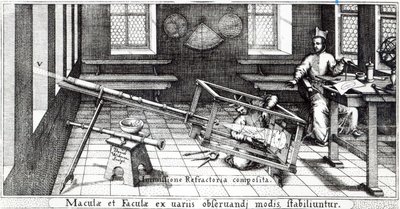 Vari metodi di osservazione delle macchie solari, illustrazione da 