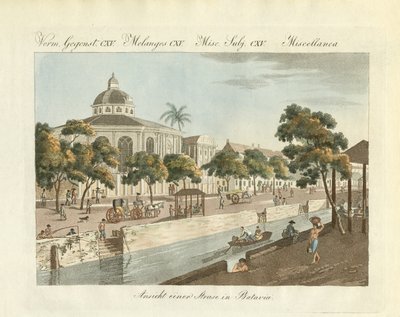 Veduta di una parte della città di Batavia da German School