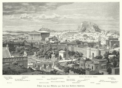 Vista di Atene da est durante il regno dell