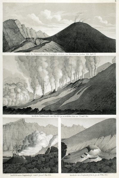 Veduta del Monte Somma e del Vesuvio, vista da ovest dall
