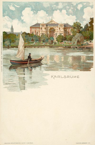 Veduta della città di Karlsruhe in Germania da German School