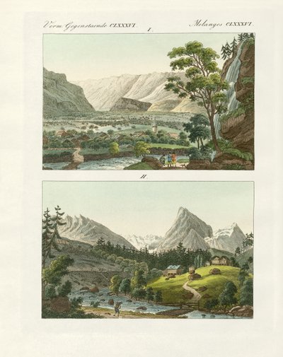 Vedute della Svizzera (incisione colorata) da German School