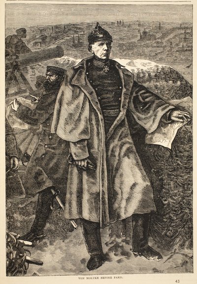 Von Moltke davanti a Parigi, novembre 1870, illustrazione da Cassells History of the War between France and Germany, 1870-1871 da German School