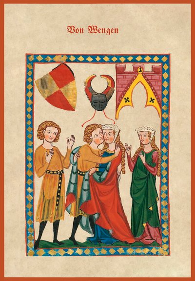 Von Wengen, copia di f.300r dal Codex Manesse da German School