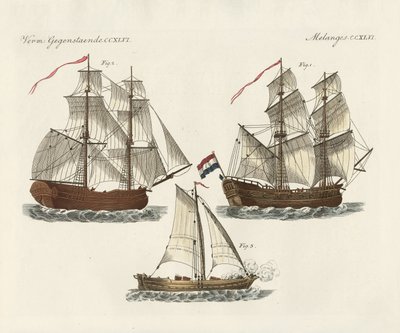 Navi da guerra di diversi tipi da German School