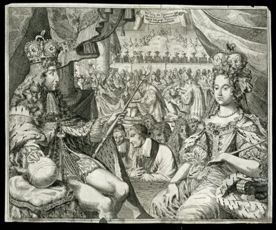 Guglielmo III (1650-1702) e Maria II (1662-94) Re e Regina di Gran Bretagna e Irlanda dal 1689, c.1689 da German School