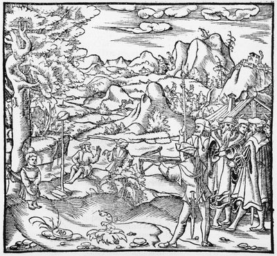 Guglielmo Tell, illustrazione da Cosmographie Universelle di Sebastien Munster (1488-1552) Basilea, pubblicato nel 1559 da German School