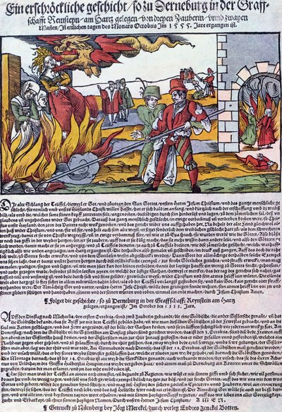Streghe bruciate a Derneburg nel 1555 da German School