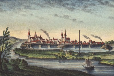 Wittenberg, capitale di Chur-Sachsen, sul fiume Elba, 1546 da German School