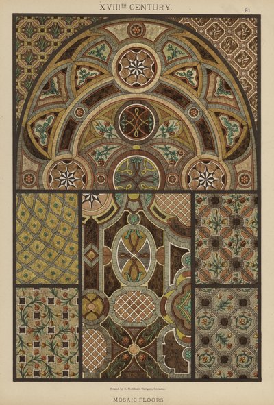 XVIII secolo, Pavimenti a mosaico da German School