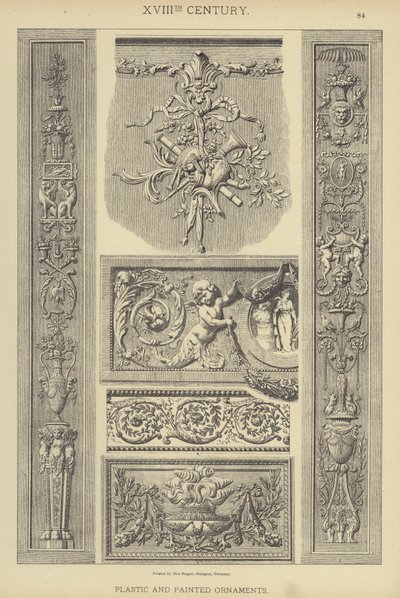 XVIII secolo, ornamenti plastici e dipinti da German School