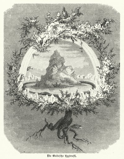 Yggdrasil, frassino mitico della cosmologia norrena da German School