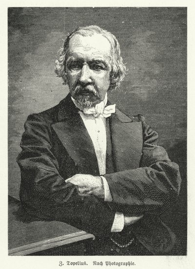 Zachris Topelius, romanziere, poeta, giornalista e storico finlandese di lingua svedese (litografia) da German School