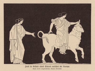Zeus, sotto forma di toro, rapisce Europa da German School