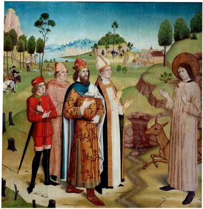 San Gil e il re Wamba alla caccia reale, c1470-1480 da German master.