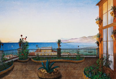Terrazza al primo piano di Villa Lazzarovic da Germano Prosdocimi