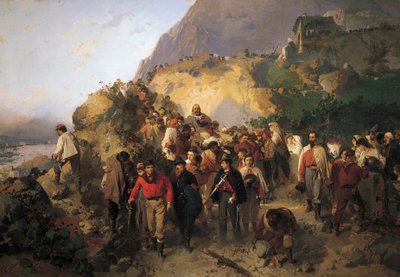 Garibaldi Ferito ad Aspromonte, di Gerolamo Induno da Gerolamo Induno