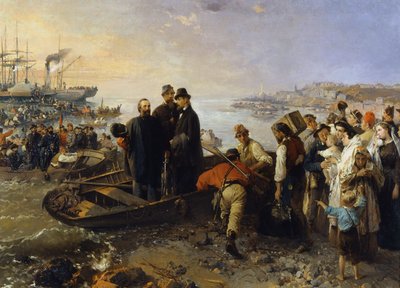 Garibaldi con i Mille parte da Quarto (Genova) per Marsala (Sicilia) nel 1870 da Gerolamo Induno