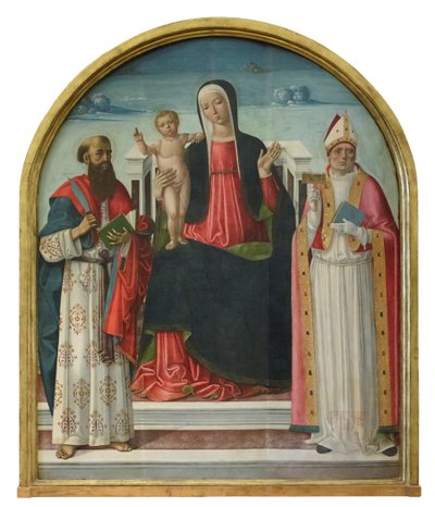 Madonna col bambino in trono e i santi Bartolomeo e Biagio, c.1510-15 da Gerolamo di Benvenuto